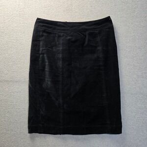 Boden Pencil Skirt Womens Large Black Velvet Floral Lining Dressy Holiday Party
